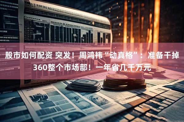 股市如何配资 突发！周鸿祎“动真格”：准备干掉360整个市场部！一年省几千万元